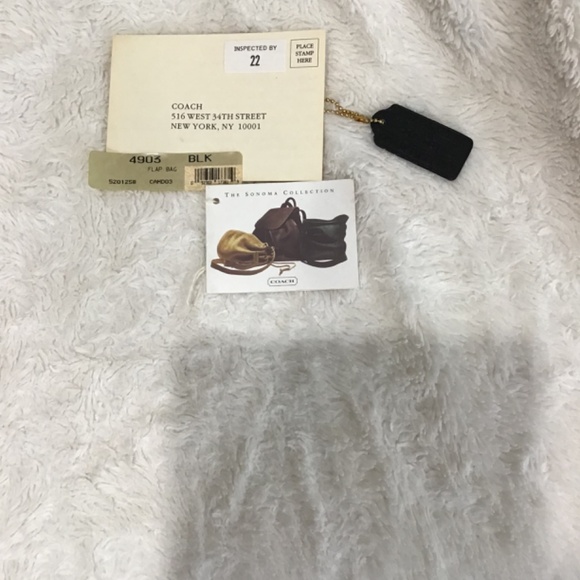 VTG Coach Sonoma Black Flap Crossbody Bag 90s Pebbled Leather Classic City - Picture 14 of 14